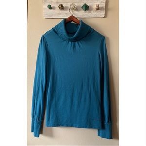 DKNY Jeans Teal/Blue turtle neck top